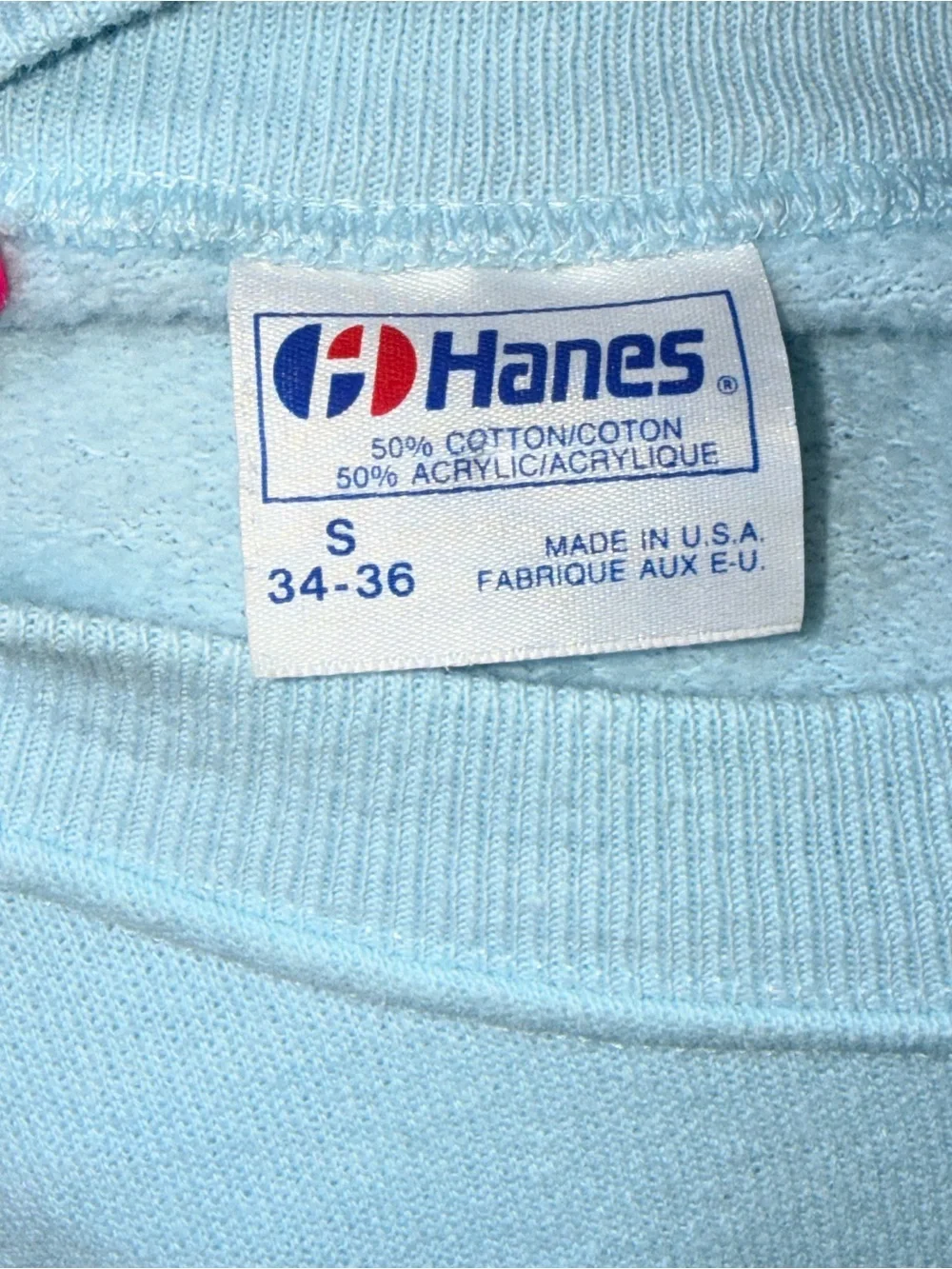 VTG 80s Hanes New Orleans Jazz Sweatshirt S USA Baby Blue Mardi Gras Piano Mask